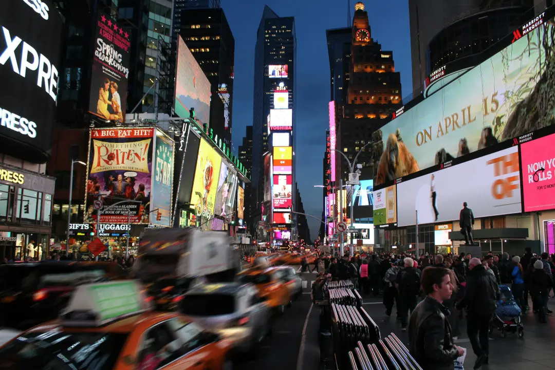 Street with neon signs